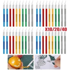 10/20/40pcs Exacto Knife, Colorful Craft Knife Kit, Sharp Exacto Knife Set USA