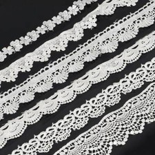 1yard White Lace Wedding Sewing Applique Fabric Edge Trim Edging Ribbon lot