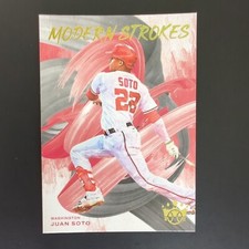 Juan Soto 2022 Panini Diamond Kings Modern Strokes #MS-2 Insert Card Gold WASH