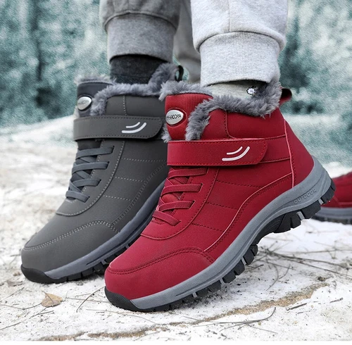 Men Snow Boots Winter Thick Insulation Non-slip Lightweight Cotton Shoes Black - Bild 12 von 27