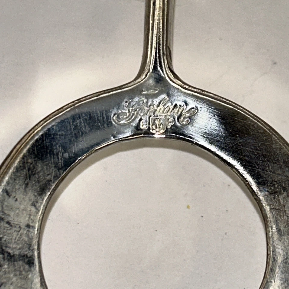 Soporte para plato de frotamiento Gorham Chantilly placa plateada (solo soporte) marcado Foto 3 de 4