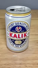 Vintage Kalik Beer Can Bahamas Export Quality Red & Gold Design Pull Tab 12oz