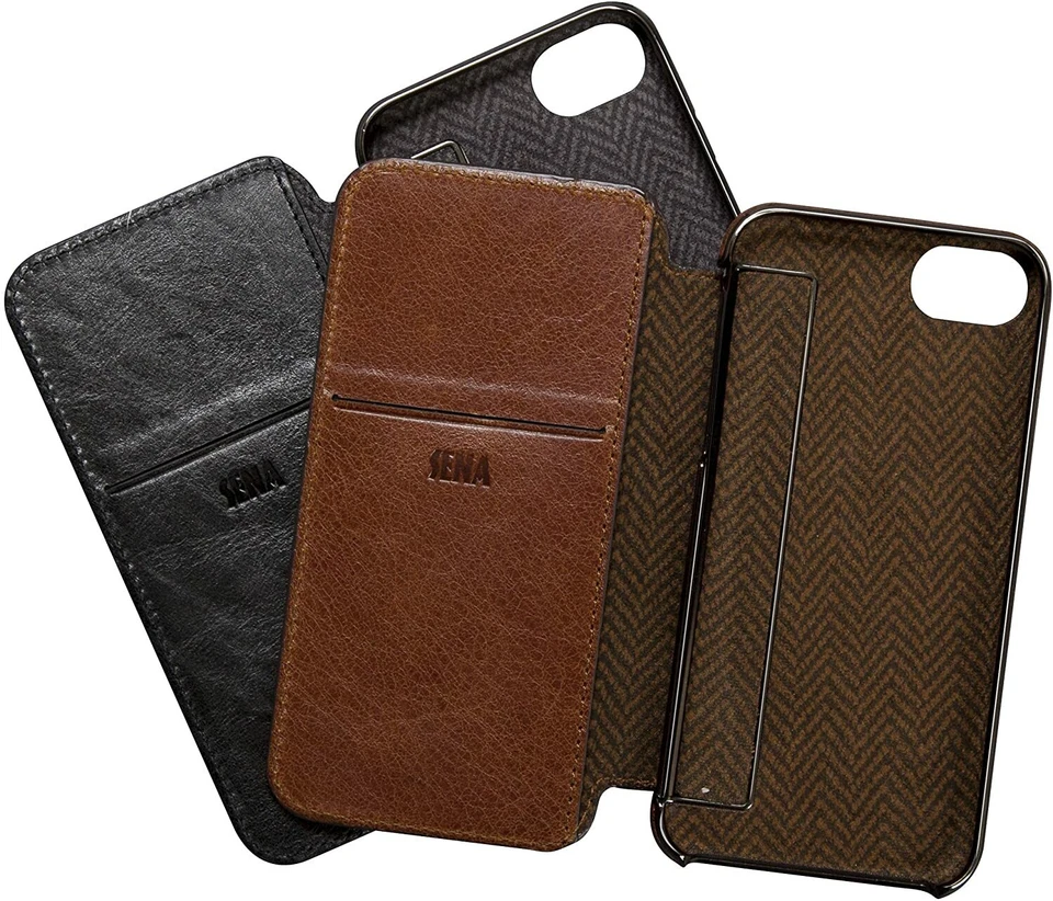 Funda tipo billetera ultra delgada de cuero con libro para iPhone SE 2020/22, iPhone 8/7 Foto 3 de 4