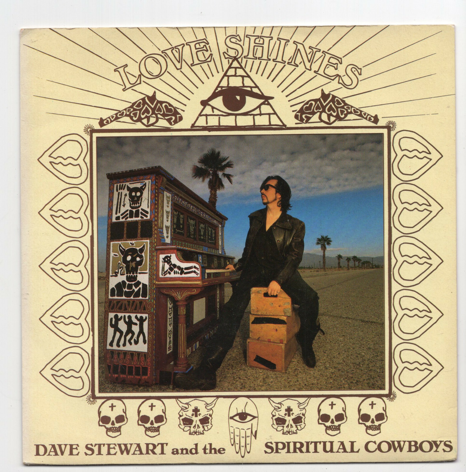 (V741) Dave Stewart & The Spiritual Cowboys, Love Shines - 1990 - 7 inch vinyl