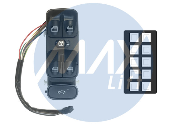 Interruptor Elevalunas Para Mercedes Clase C W203 S203 Puerto Delantero SX 9PIN