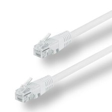 1x 9ft White CAT5E Network Wire LAN Cable Patch Cord Ethernet Internet Router PC
