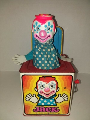 Vintage 1971 Mattel Jack in the Music Box Clown Jack-in-the-box Works | eBay