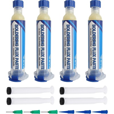 Präzise No-Clean Lötpaste Flux - 4x10cc für Werkstätten und Hobbyelektroniker