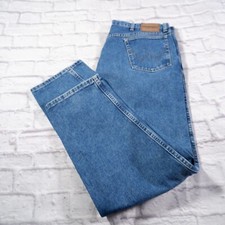 Wrangler Rugged Wear Medium Wash Straight Denim Mens Blue Jeans 42x32