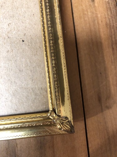 Vintage Picture Frame Gold Tone Metal Holds 8x10 Easel Back or Hang Art Deco Era - Picture 13 of 24