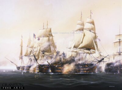 Age of Sail Art Print  Battle of Trafalgar HMS Victory  Admiral Horatio Nelson  
