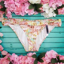 VICTORIA'S SECRET Venice Cheeky Swim Bottom XL White Multi Color Bikini