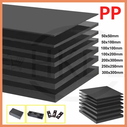 PP Kunststoff Platte Polypropylen Hartplatte 1-60mm Platte Zuschnitt Schwarz - Bild 1 von 90