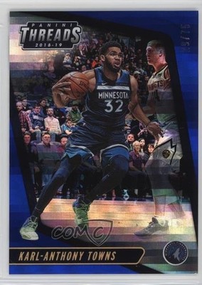 2018-19 Panini Threads Premium Blue 29/75 Karl-Anthony Towns #90 0c4