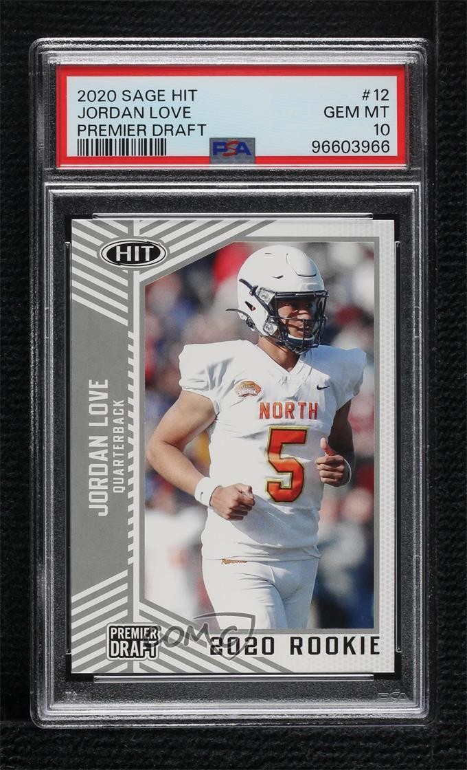 Jordan Love Sage Hit Premier Draft #12 Silver