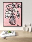 Floral Vase Painting, Modern Floral Art 12x16 — photo 2