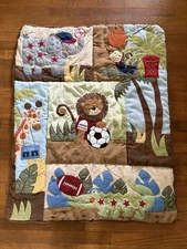 Lambs & Ivy Safari Crib Nursery Jungle Animal Sports Tan Blanket Bedding Baby 