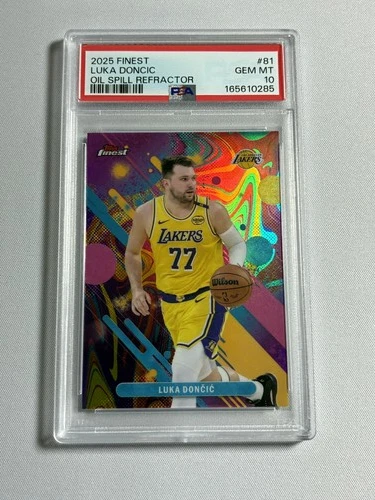 2025-26 Topps Finest #81 LUKA DONCIC Oil Spill Refractor PSA 10