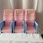 3 1999 Vintage Barbie Blue Jumbo Jet Airplane Replacement Part  Seat W/seat Belt