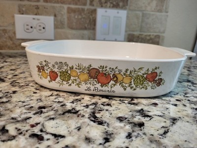 Vintage Corning Ware LE ROMARIN Casserole Dish Spice Of Life A-10-B Rare