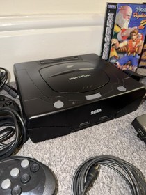 Sega Saturn Video Game Console MK2 1995 Bundle & 2 games mint condition 