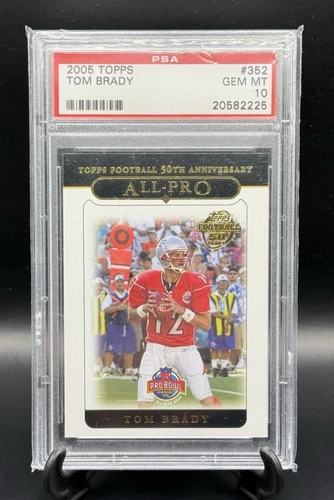2005 Topps Tom Brady #352 ALL-PRO Topps 50TH Anniversary | PSA 10