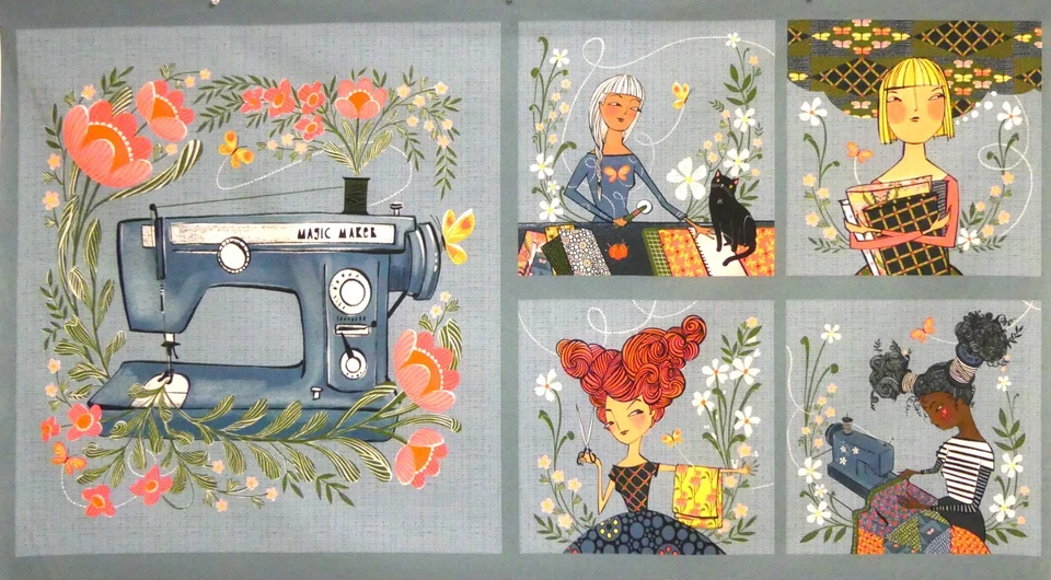 Cori Dantini's MAGIC MAKERS, 100% Cotton Fabric, 10 Prints 1/2 Yard each + PANEL - Image 2 of 4