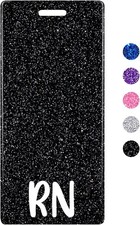 Badge Buddy Card Nurse Nursing Accessory Glitter Black Vertical Badge Identifica