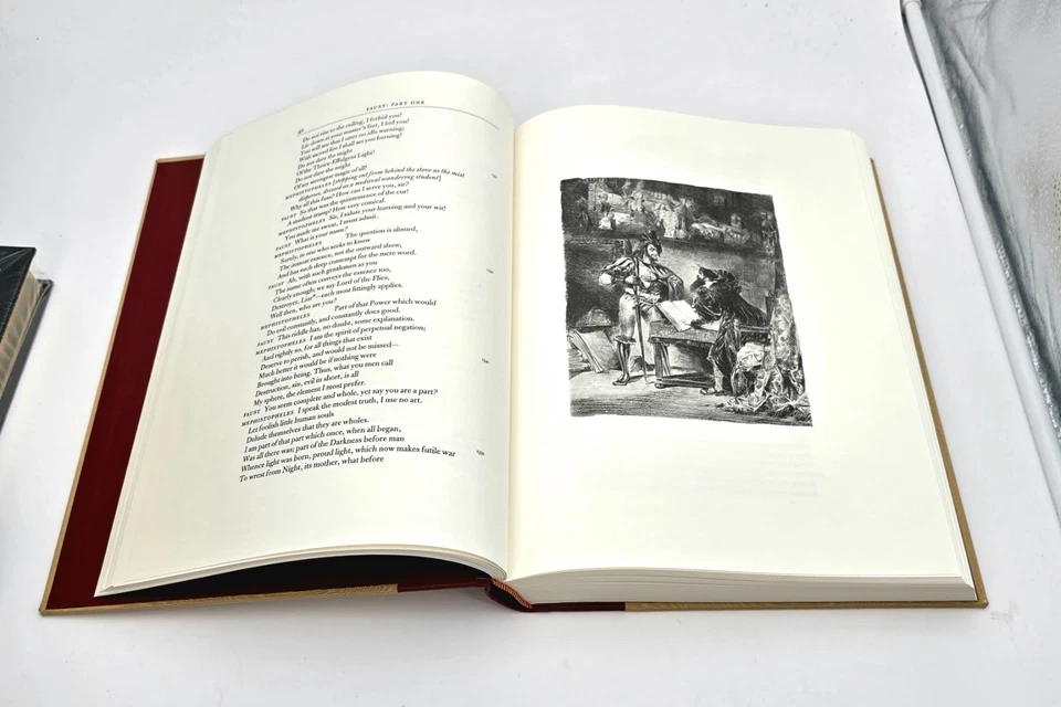 Goethe Faust Delacroix—FOLIO SOCIETY 2005 leather—Free Priority Mail (I4-72) - Image 4 of 4