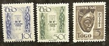 TOGO POSTAGE DUE STAMPS 1940s MNH