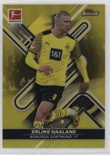 2021-22 Topps Finest Bundesliga Yellow Refractor 10/350 Erling Haaland #42 07yj