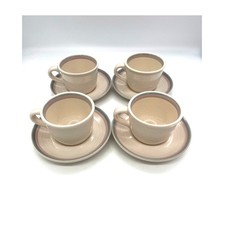 Pfaltzgraff Aura Stoneware Set of 4 Cups & Saucers USA #001