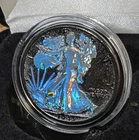 1943 Walking Liberty Ruthenium & Hologram With Case And COA