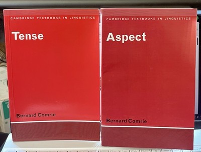 Lot of 2 Cambridge Textbooks in Linguistics Tense & Aspects by Comrie Like New Z