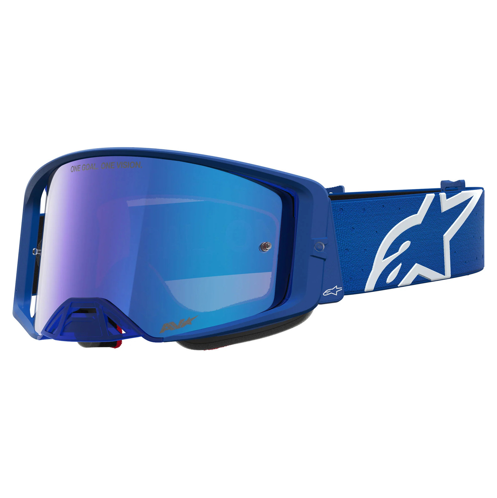 Alpinestars Supertech Vesta Goggles Blithe Blue White Mirror Blue - Image 4