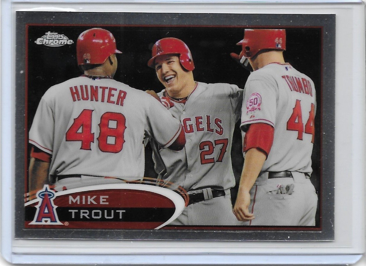 2012 Topps Chrome Mike Trout #144 Los Angeles Angels 2nd Year Card