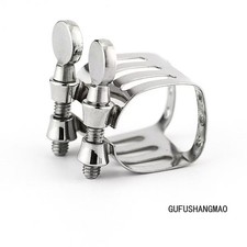 Handmade Saxophone Silver Plated Ligature for Alto Saxophone Metal Mouthpieces