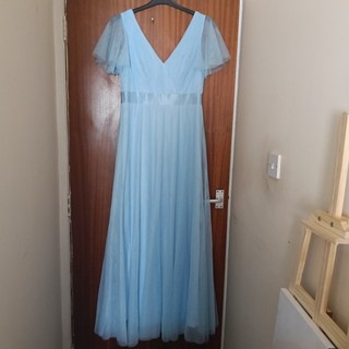 Ever Pretty Blue Full length Bridesmaid's Dress Size (16 18 UK)