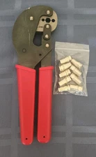 COAXIAL HEX 9 " 2 cavity  CRIMPING TOOL CABLE CONNECTION CRIMPER with Fittings
