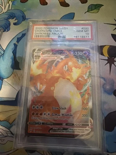 2020 POKEMON SWORD & SHIELD DARKNESS ABLAZE #020 FULL ART/CHARIZARD VMAX PSA 10