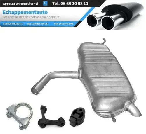 Silencieux arrière Golf V 1.4 pot échappement homologué E pour VW Golf 5 essence 2004 2005 2006