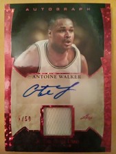 2022 Leaf In The Game Used Antoine Walker Jersey Patch Auto FIRST ONE #1/50