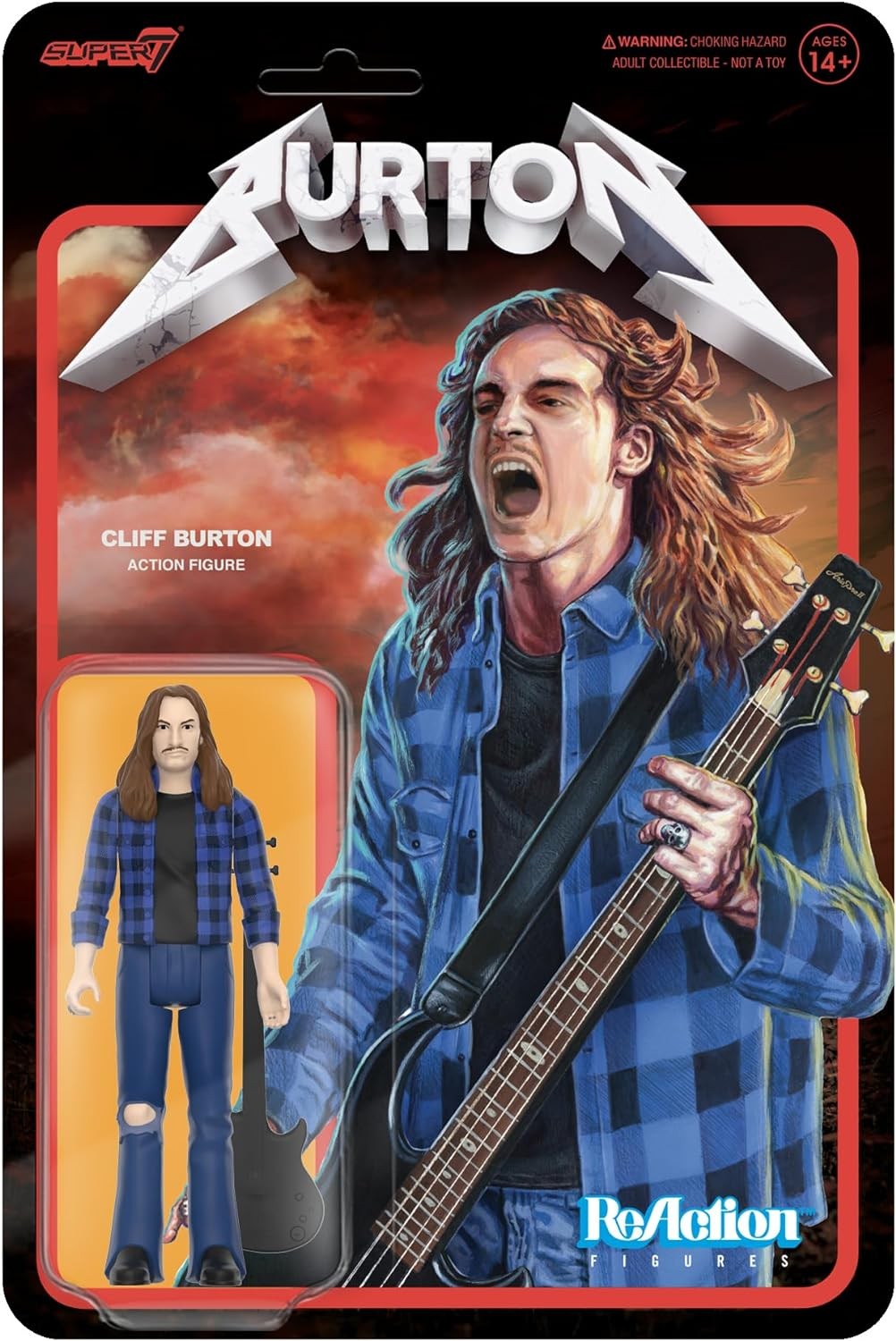 Reaction Cliff Burton (Franela Camisa) Figura Super7 60025