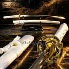 Functional White Dragon Katana Fully Sharpened T10 Steel Japanese Samurai Sword