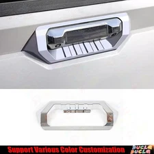 Tailgate Door Handle Bowl Decor Frame For Toyota Tundra 2022- 2024 Chrome Silver