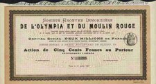 S.A. Immobilieniere de L'Olympia et du Moulin Rouge 1903 Paryż Joseph Oller Zidler