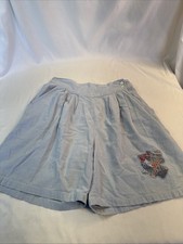 Vtg Jane Ashley Cotton Shorts Button Zip Sz L