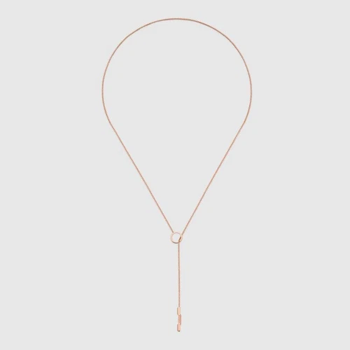 Collana Gucci Link To Love Lariat YBB662110002 necklace Oro Rosa 18 Kt 55 cm