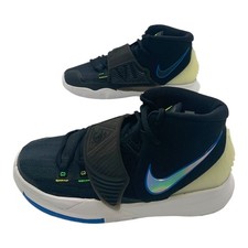 Nike Kyrie 6 GS Basketball Shoe Black/White-Soar US Youth 6