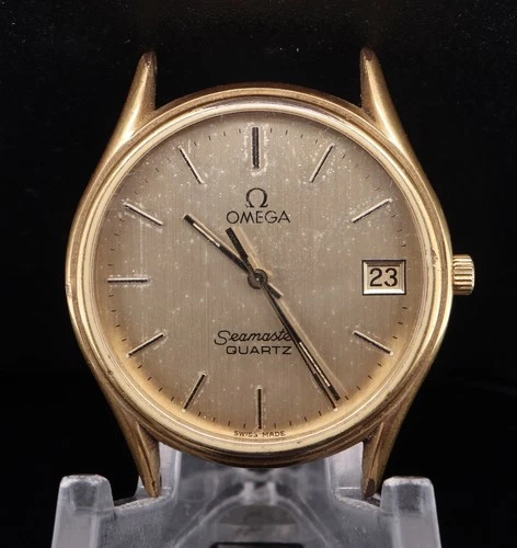 Vintage Omega Quartz 34mm Seamaster Mens 17J Wristwatch 1337 $1 NO RES